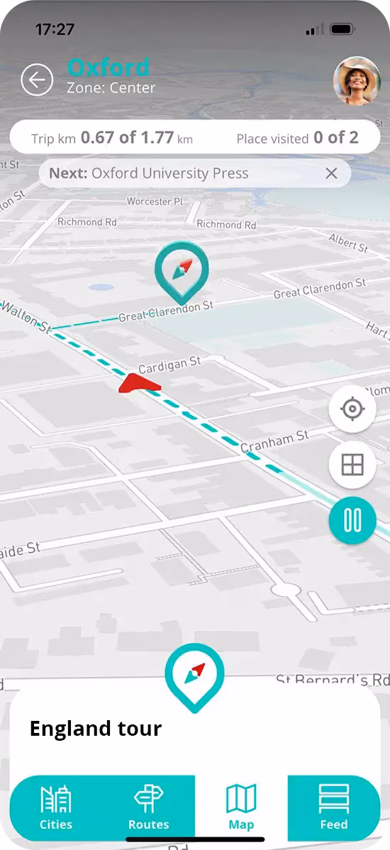 Borondo app 3D tourist route preview